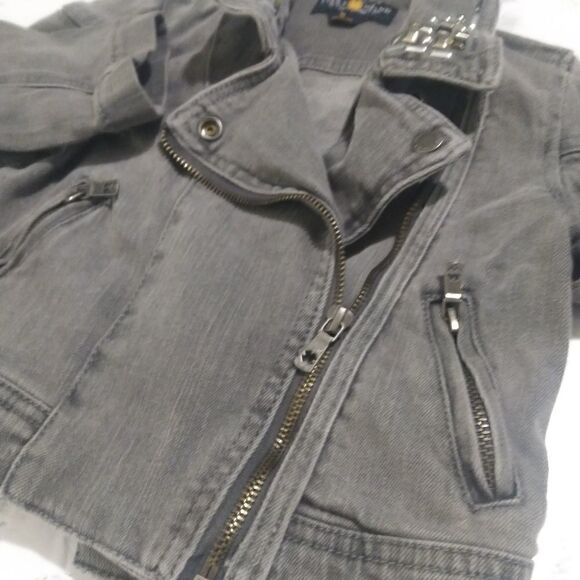 Lucky Brand girls moto style denim jacket - Picture 3 of 11